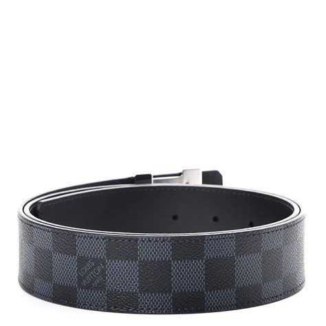 louis vuitton initiales belt damier cobalt blue black|LV Initiales 40mm Reversible Belt .